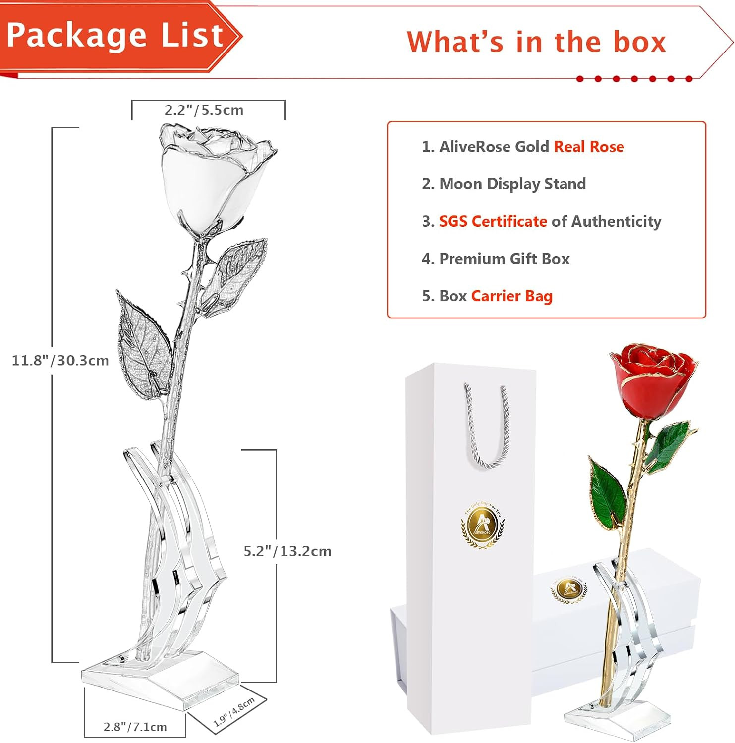 24K Gold Dipped Rose Made from Real Rose – Unique Design for Anniversary, Valent
