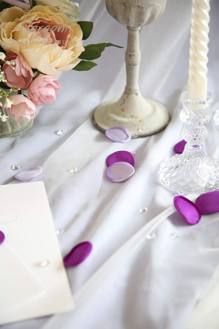 300pcs Rose Petals Purple Lilac Fake Faux Silk Flower Petals for Wedding Flow…