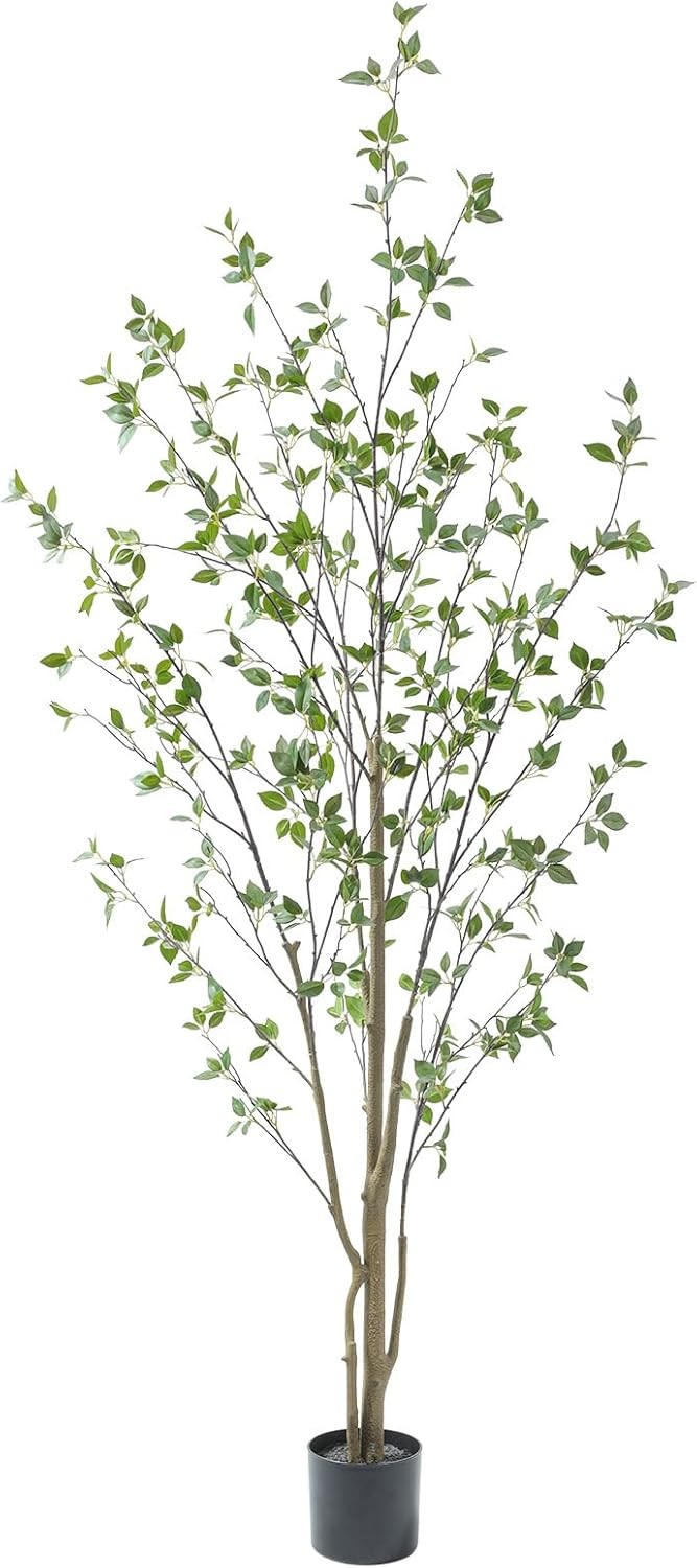 6ft Artificial Minimalist Citrus Tree W/ Lifelike Leaves 72in Faux Citrus Tree