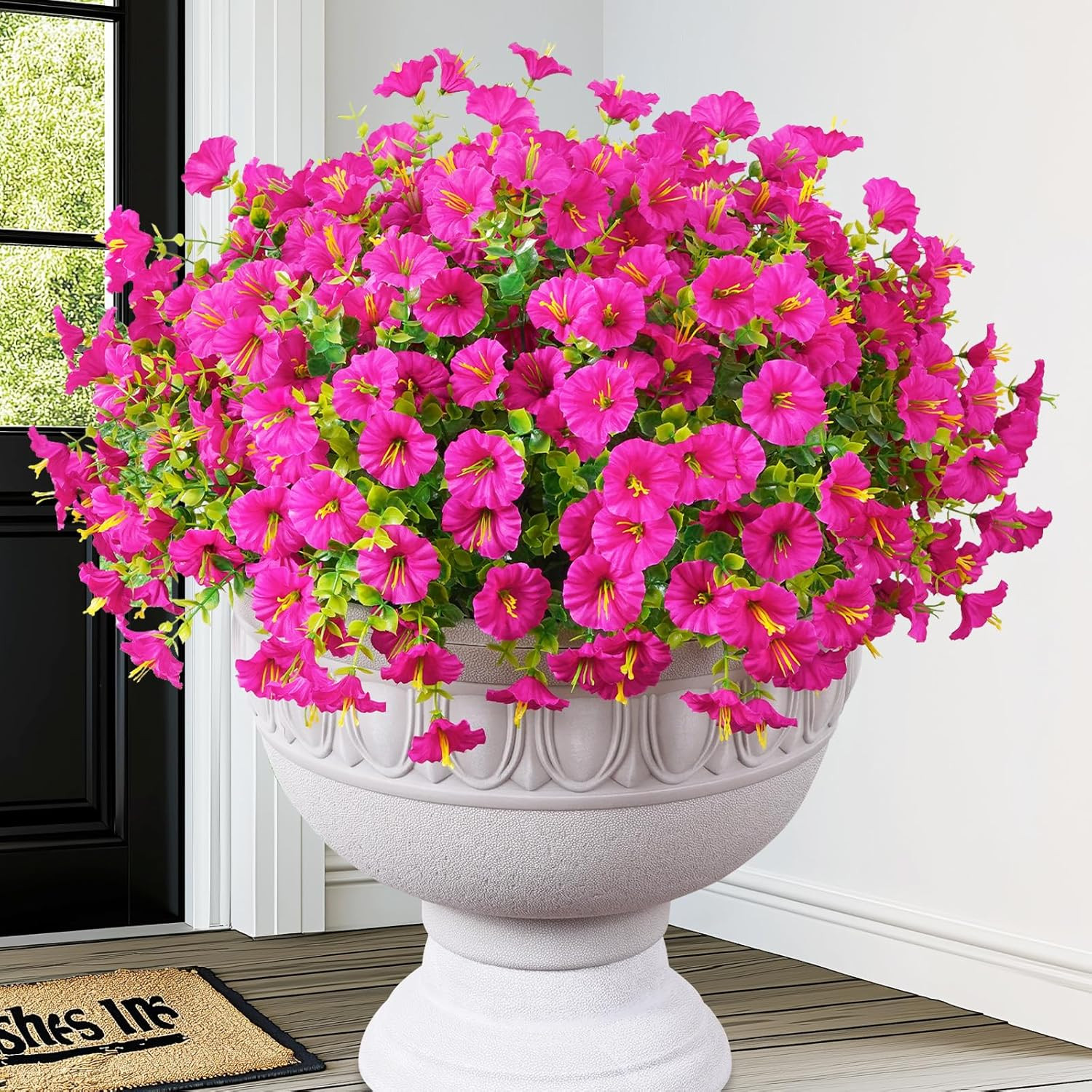 12 Bundles Look Real Artificial Flowers for Outdoors, Realistic Fake Outdoor …