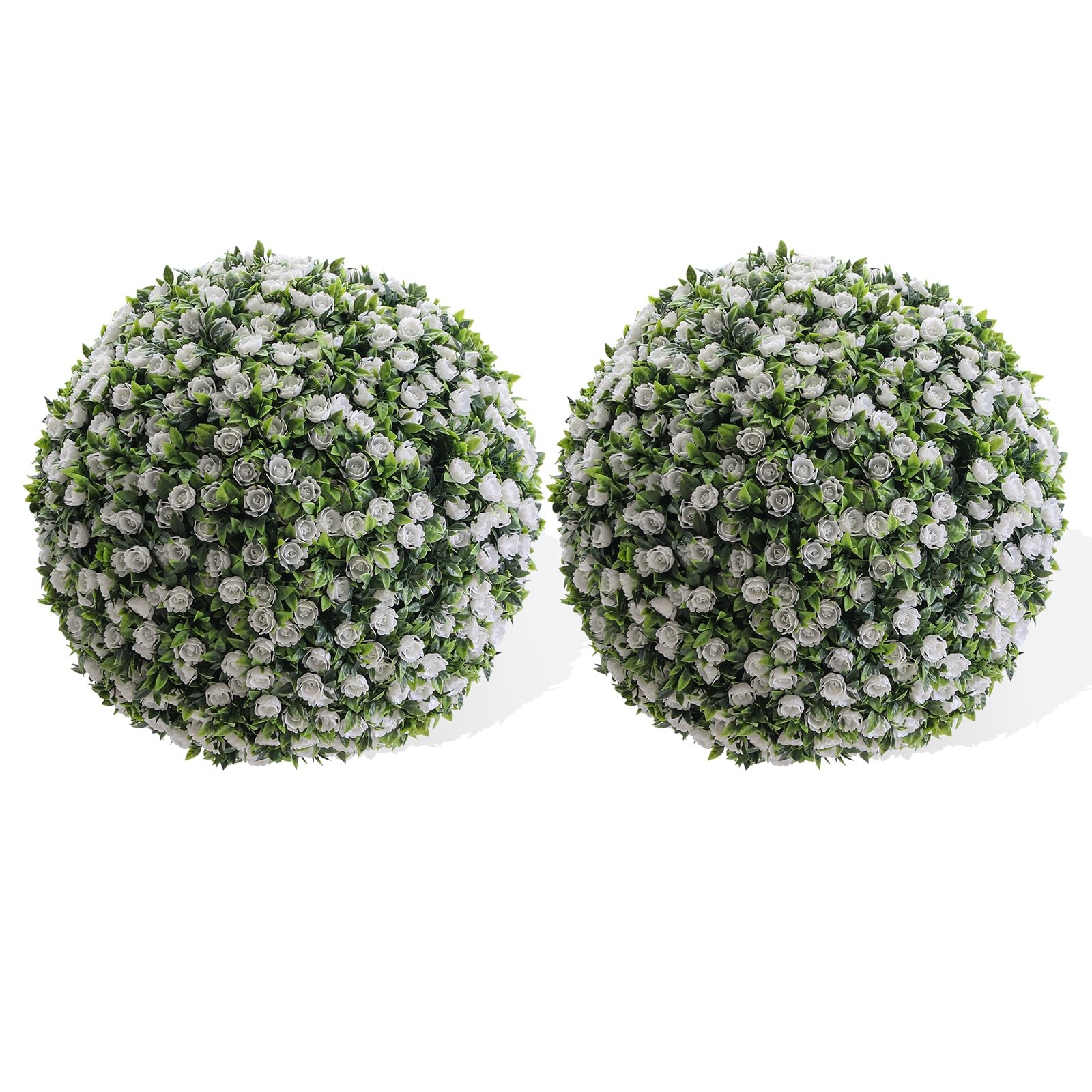 21.6 in Flower Topiary Ball Decorative Balls 2PCS, Artificial Topiary Balls, …