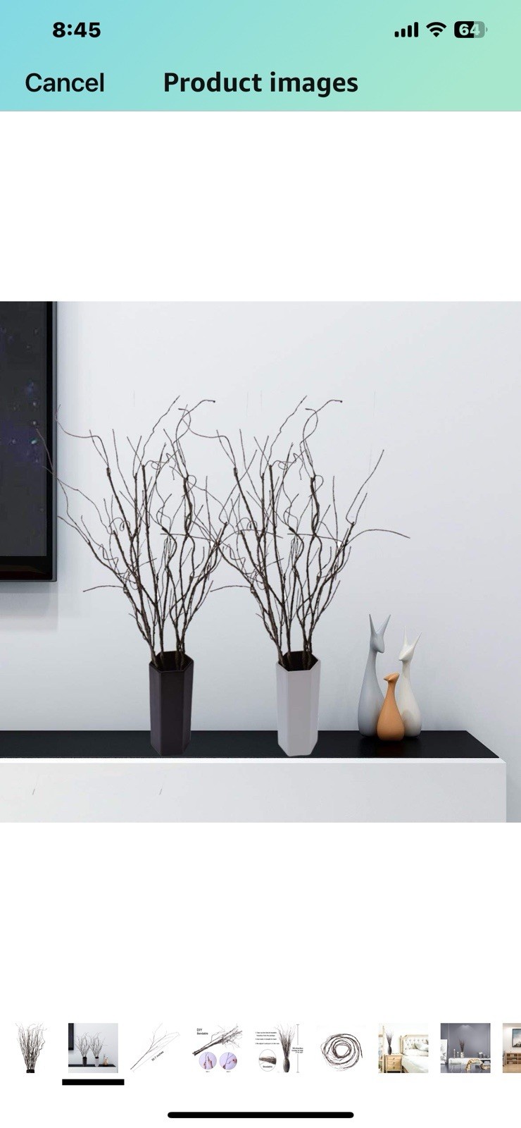 FEILIX 10PCS LIFELIKE CURLY WILLOW BRANCHES DECORATIVE DRIED TWIGS – BROWN