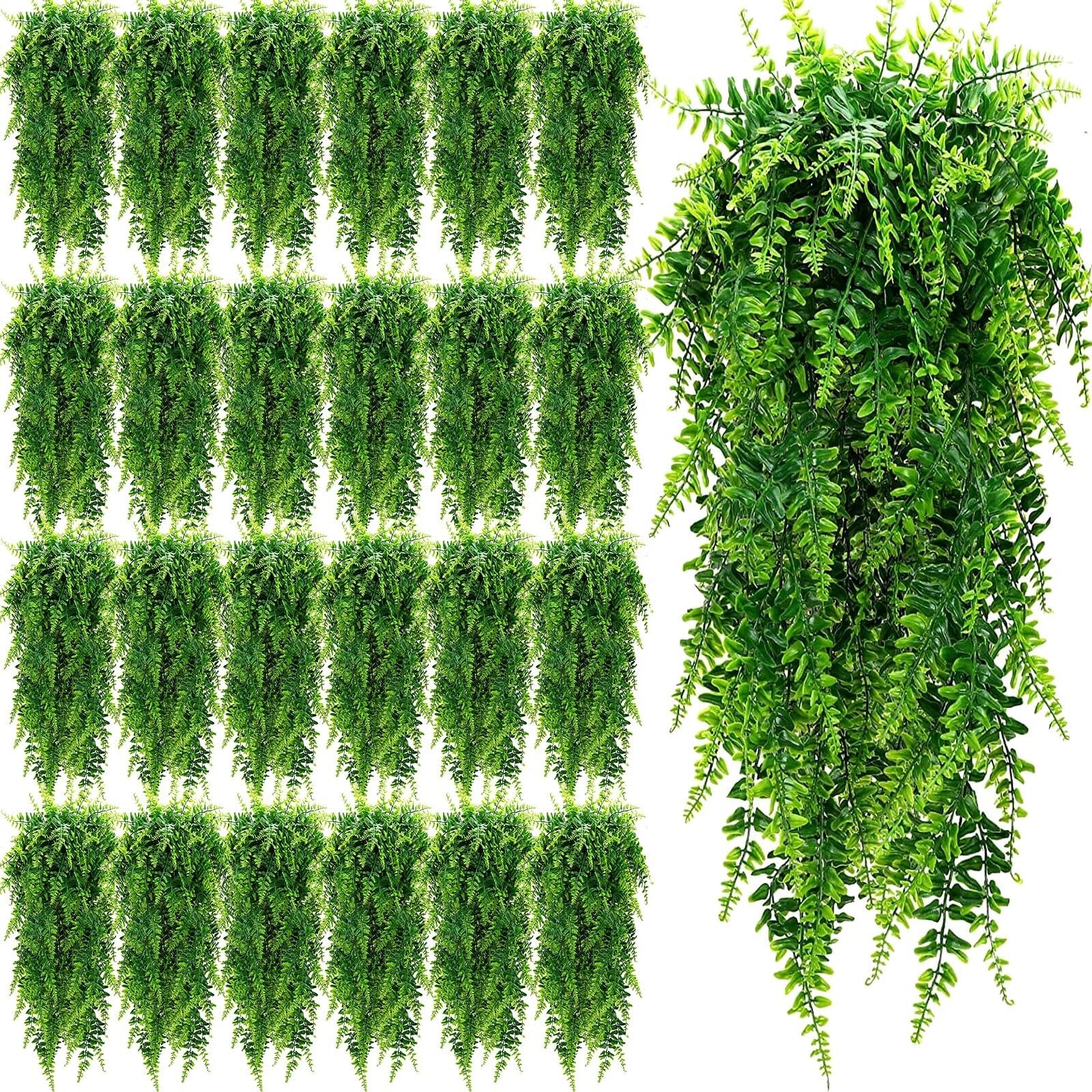XunYee 28 Pcs Artificial Hanging Plants 32 Inch Artificial Hanging Plants Pla…