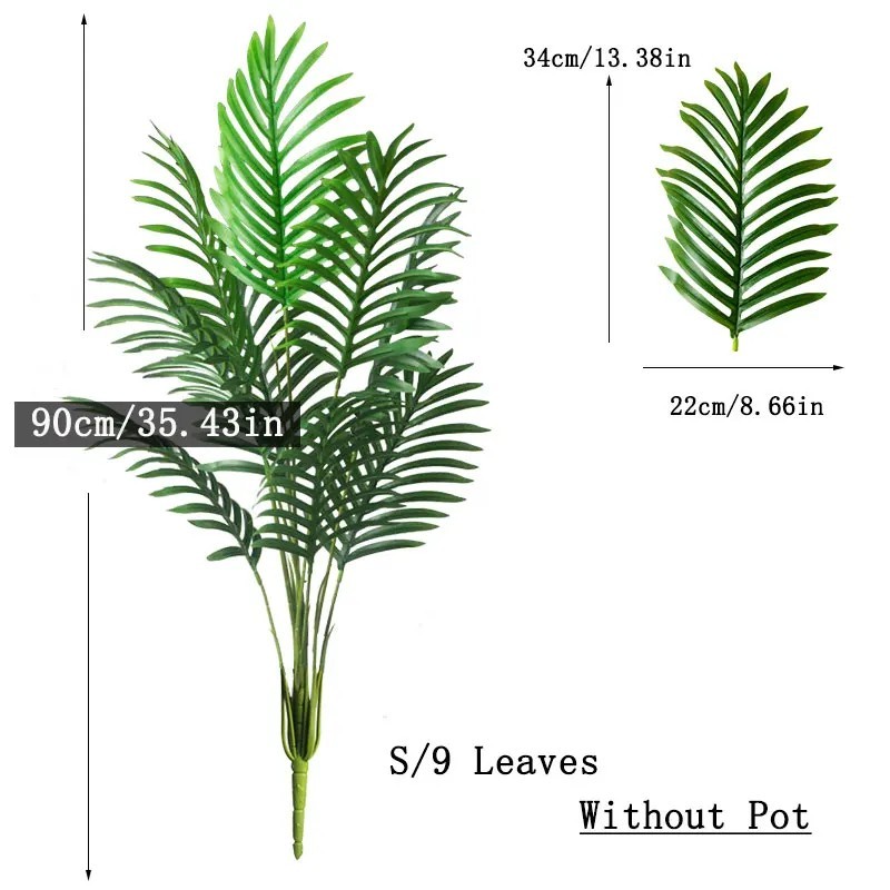 90-120cm Large Artificial Palm Tree Tropical Fake Plant Home Garden Decor Indoor