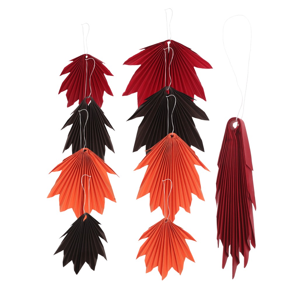 9 Pcs Autumn Decorative Hanging Decorations Leaves Maple Leaf Wall Art
