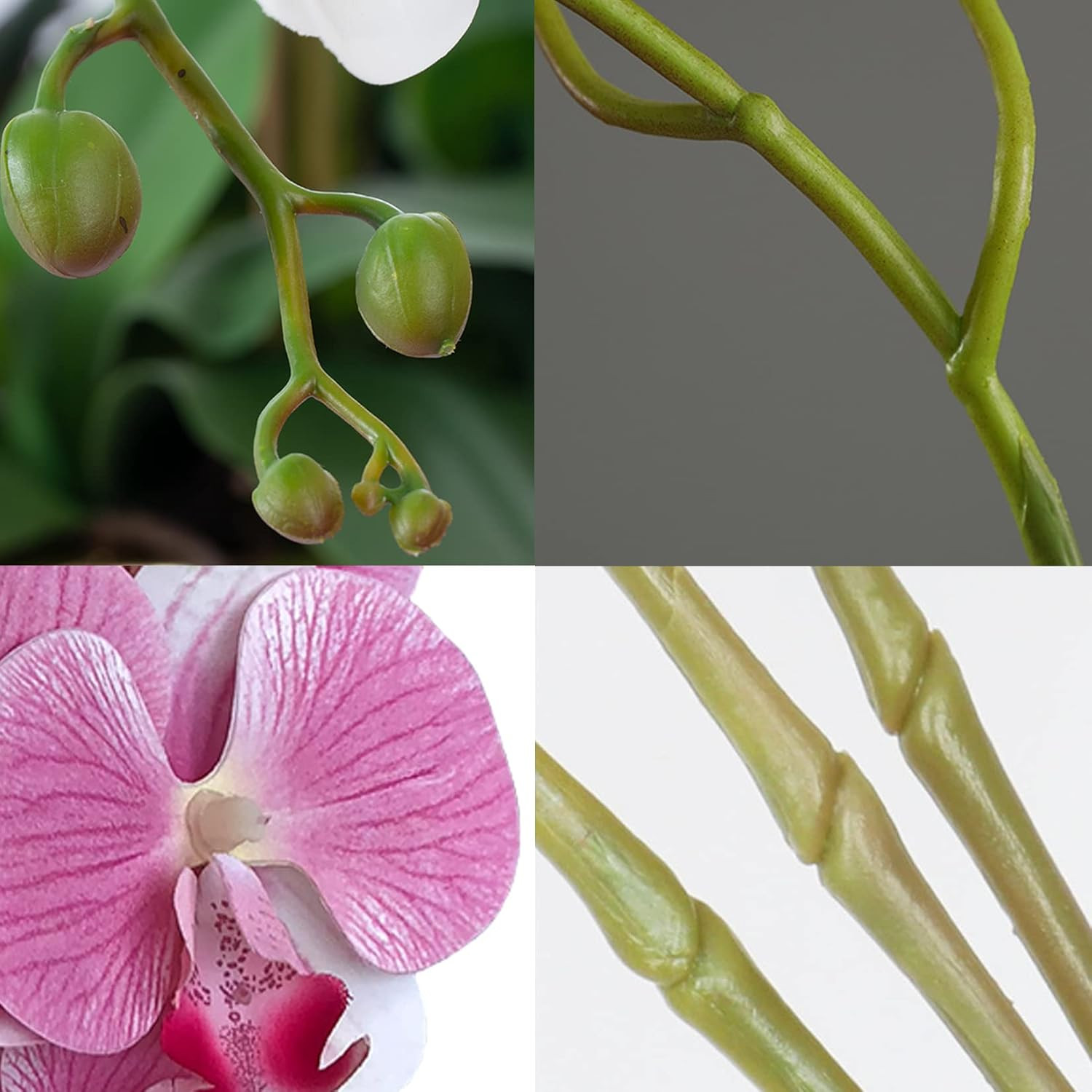 32 Inch Artificial Phalaenopsis Flowers 6 Pcs Artificial Orchid Flowers Stem Pla