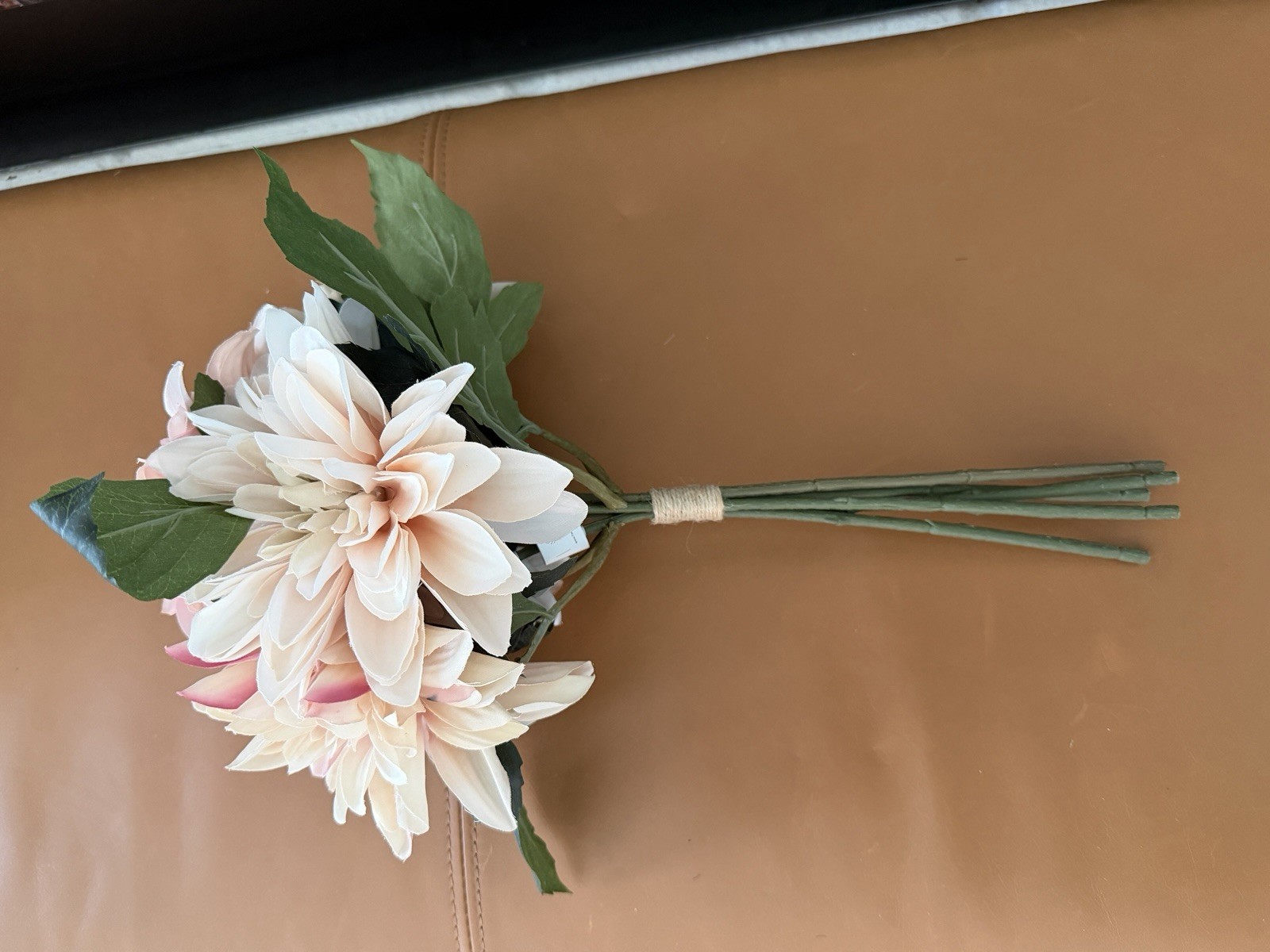 Pottery Barn Faux Dahlia Bundle Bouquet Flowers Only (Vase Not Included) 16”