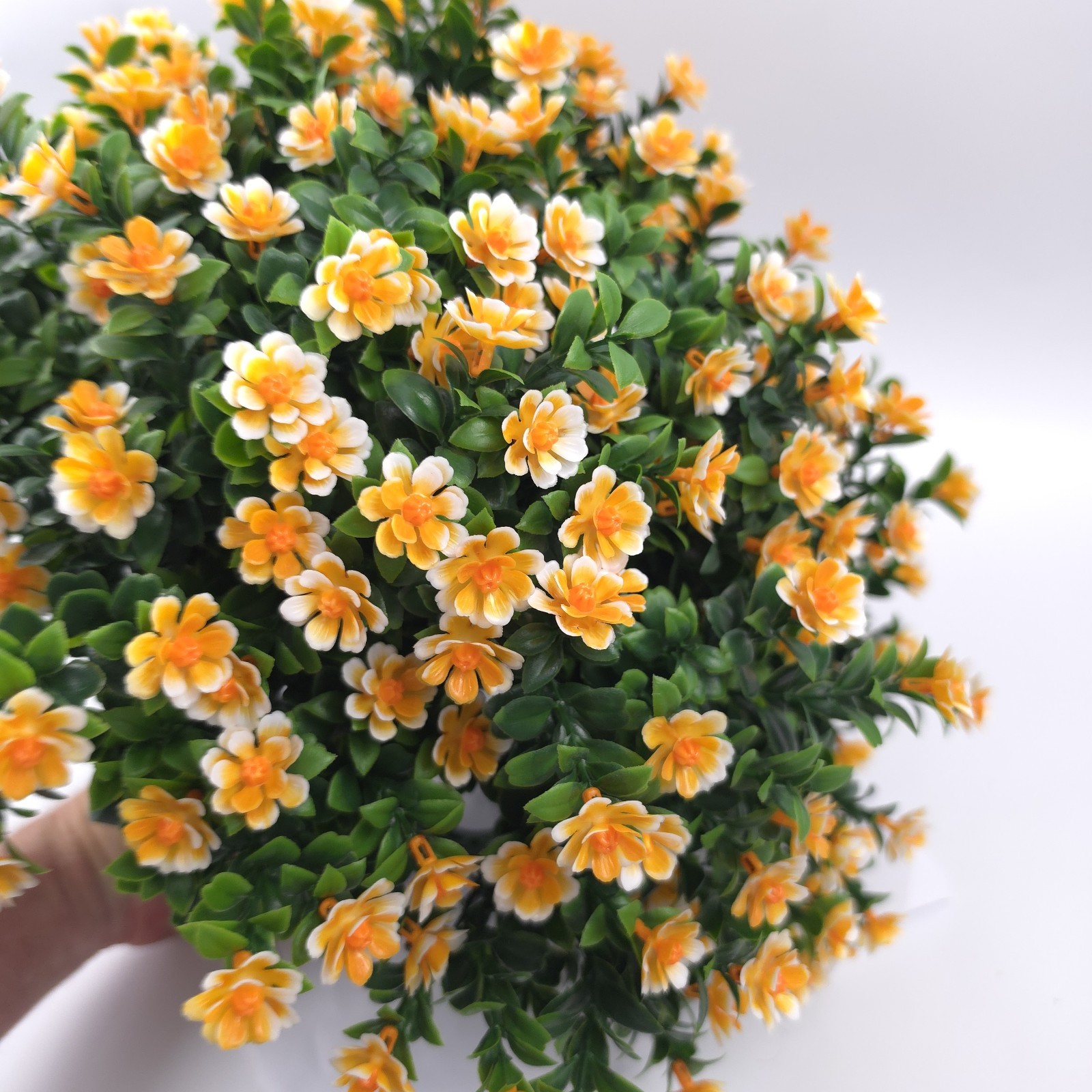 Wicker Park 20″ Oversized Faux Wildflower Urn Filler Orange