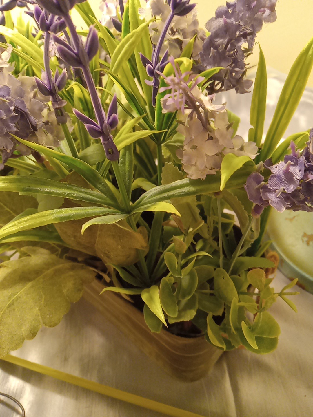 Metal Rustic Turquoise Tabletop Globe And Lavender 11in Planter Decor