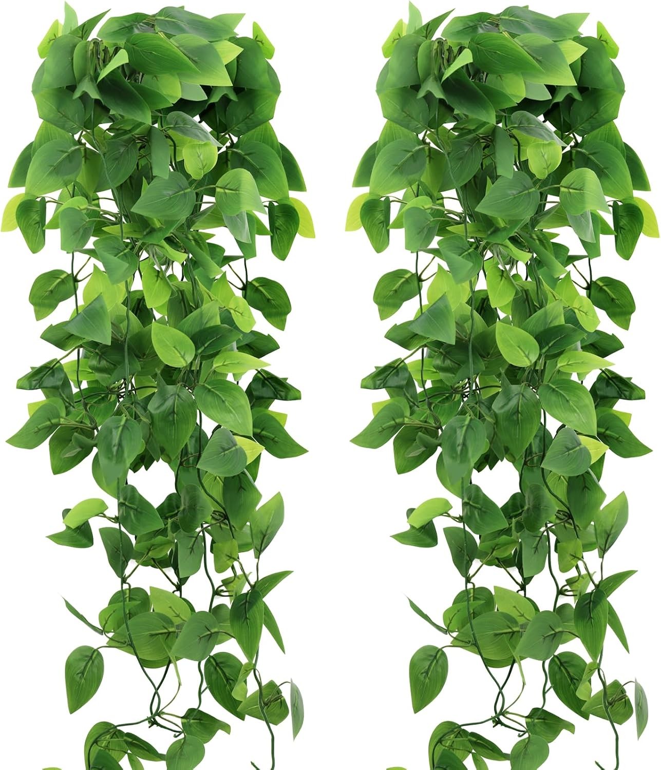 2-Pack Fake Hanging Plants, Faux Hanging Plant Artificial Greenery for Living