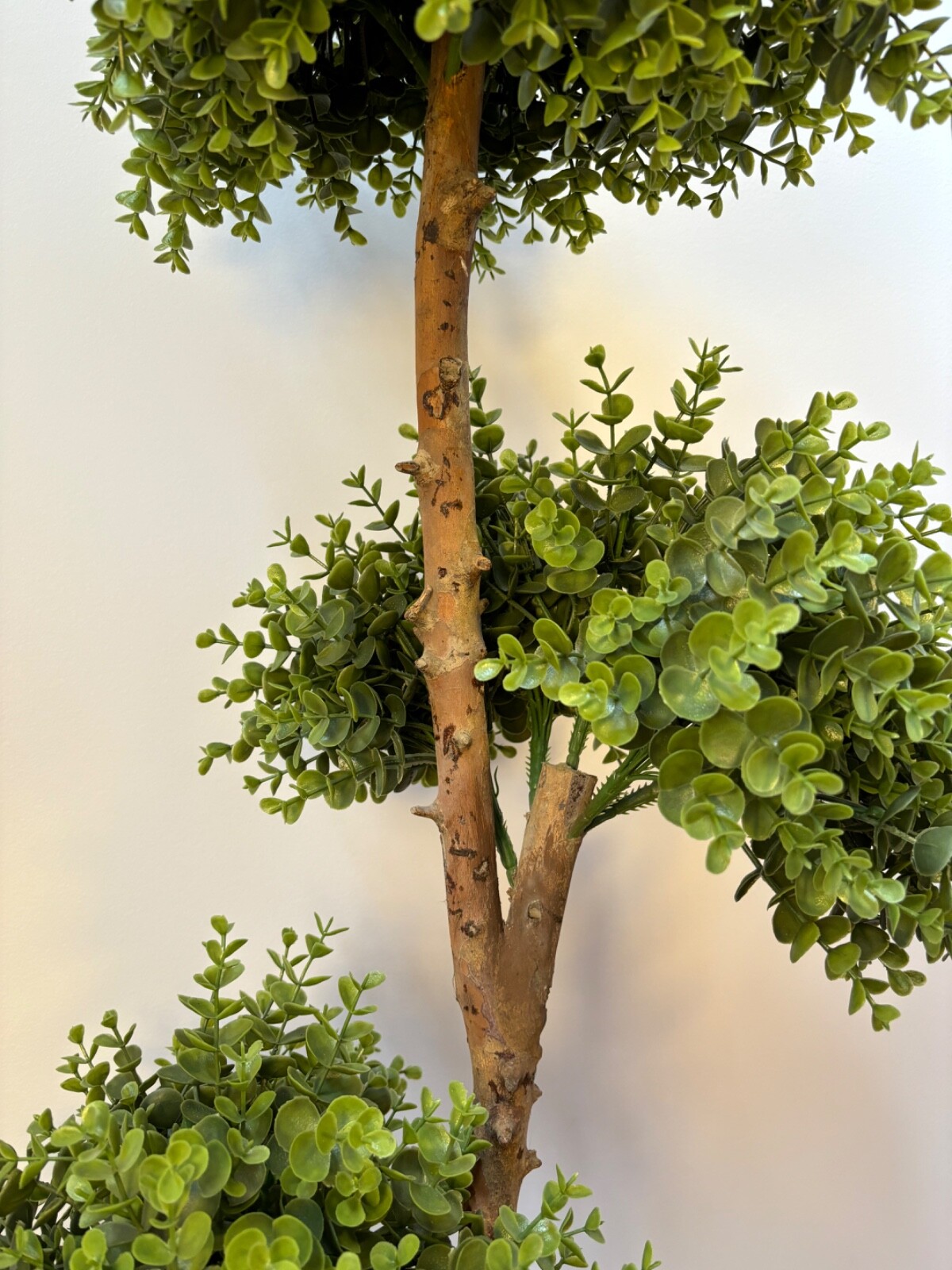 Wildwood & Cypress 57” 3-Ball Topiary Boxwood Tree Wood Trunk Outdoor Use Faux