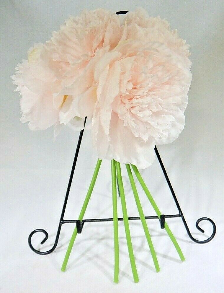 Artificial Peony Silk Flower Leaf Bouquet 4 Flower Heads Bouquet Decor TF