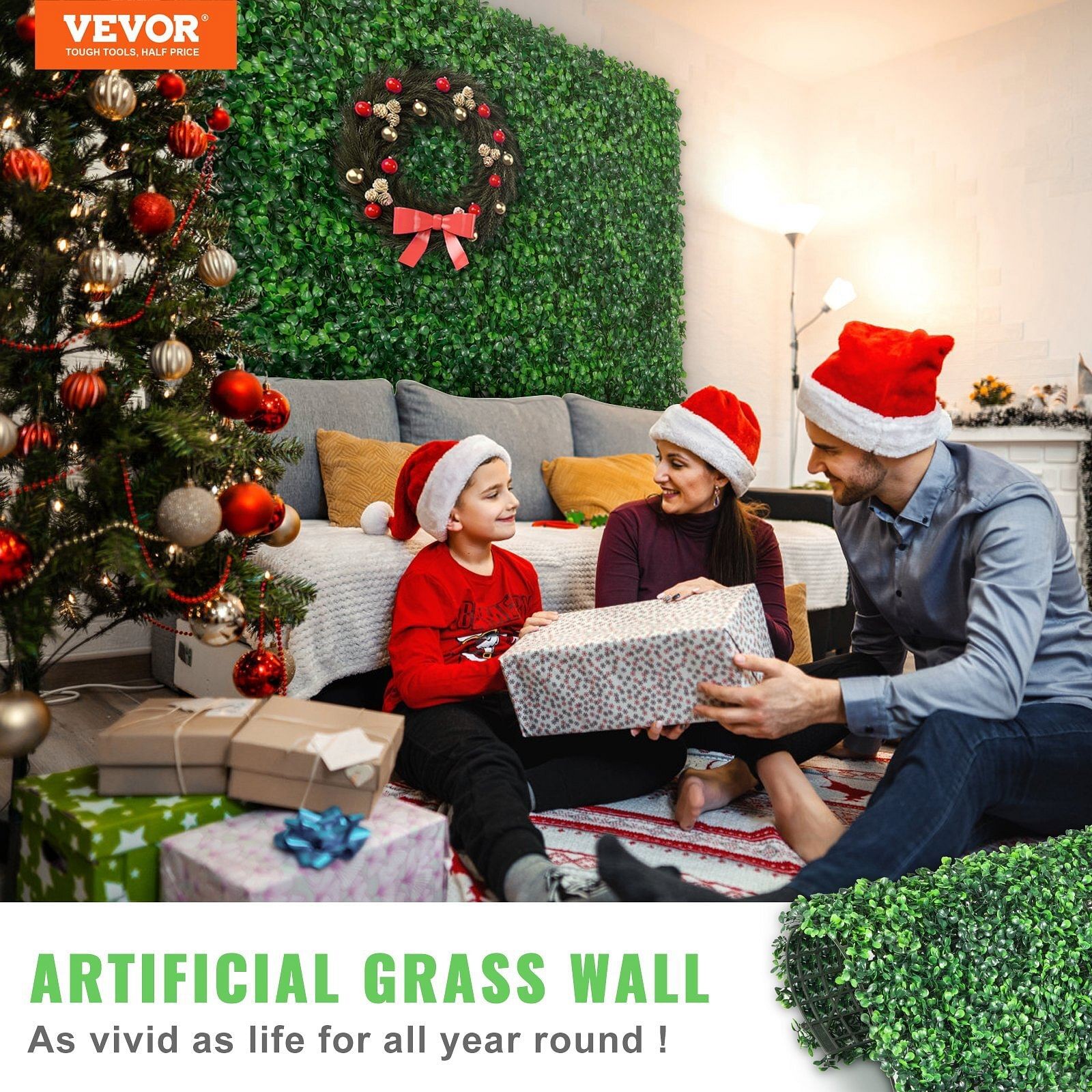 12PCS 10×10 inch Artificial Boxwood Panels, Boxwood Hedge Wall Mat,Artificial Gr