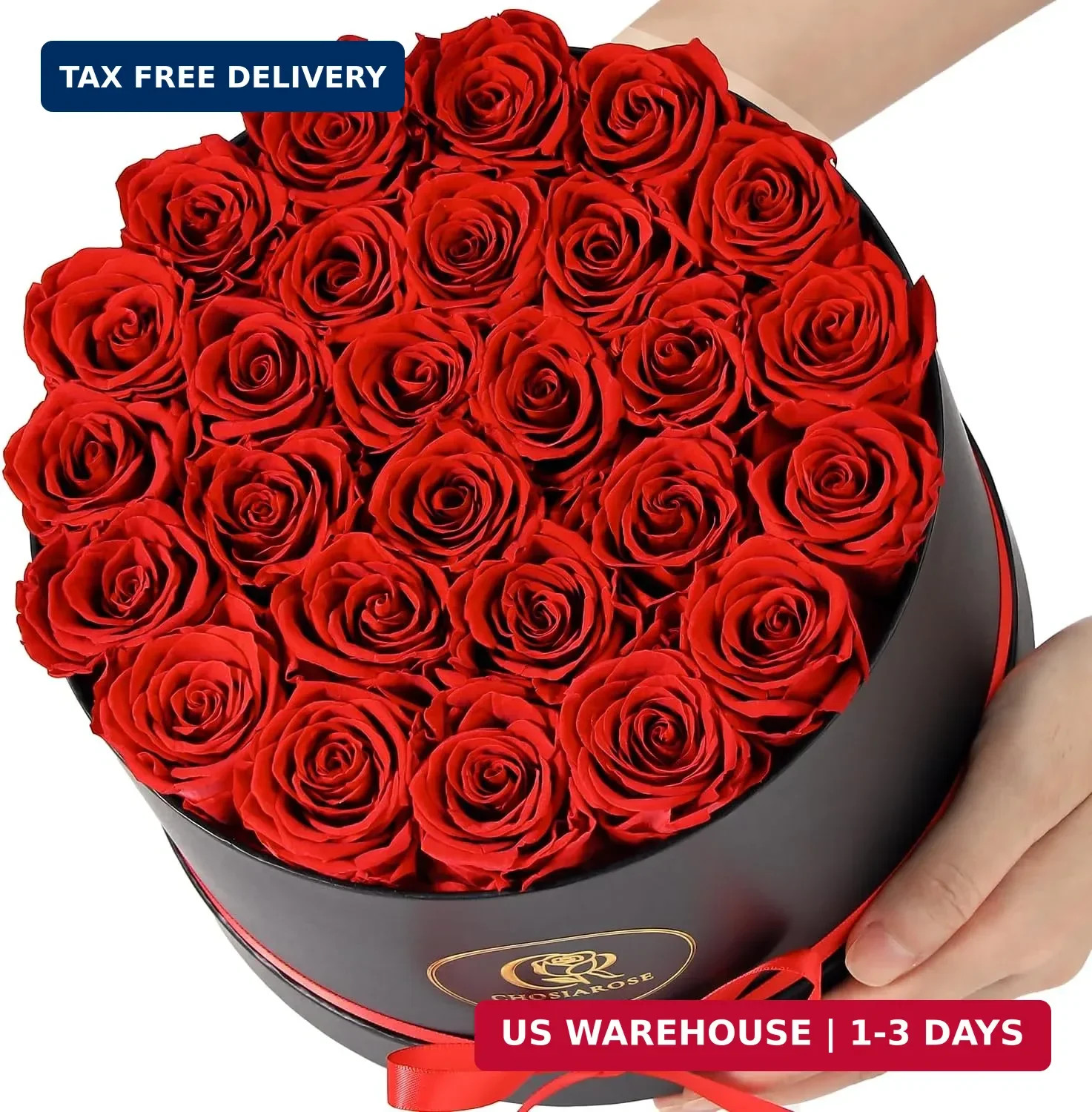 Flowers Forever Preserved Roses – 27 Preserved Flowers for Delivery Women Birthd