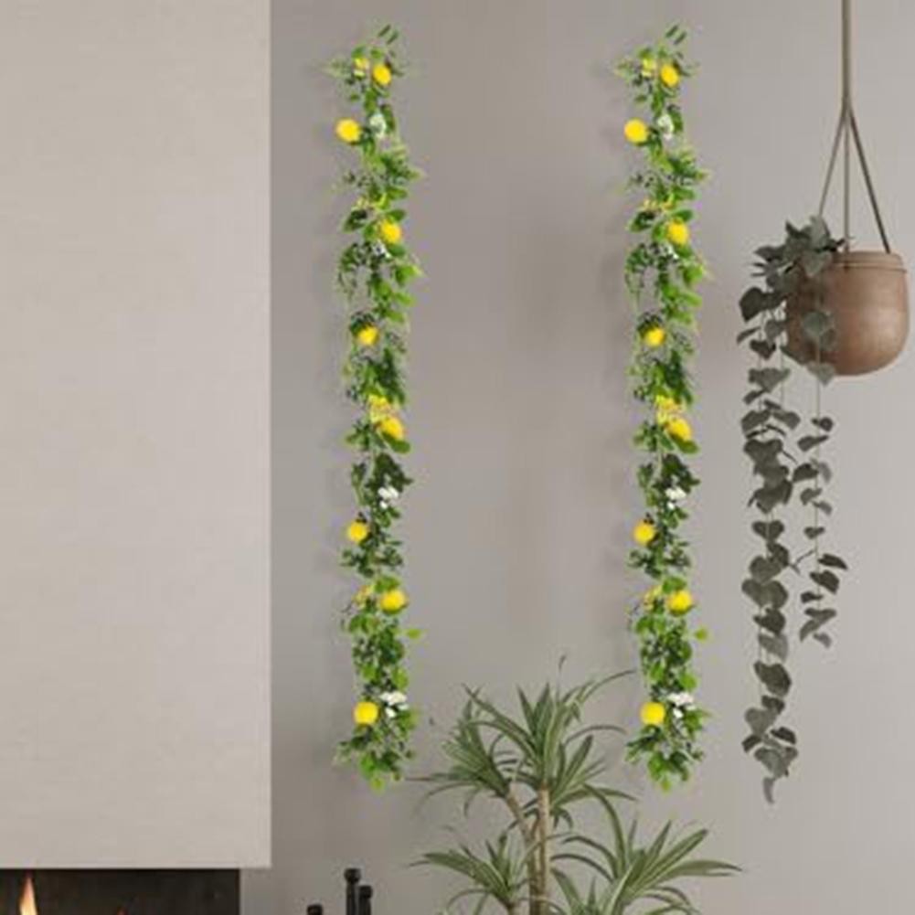Elegant Silk Lemon Leaves Garland Create a Delightful in Any Room