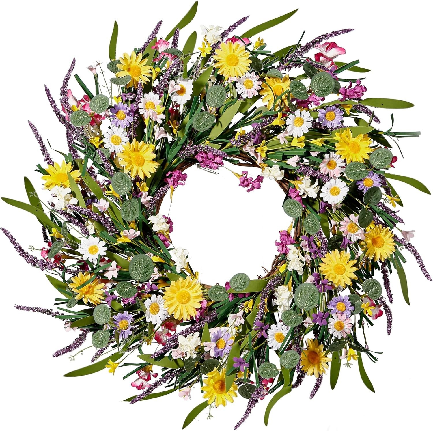 Handmade 22” Wildflower Wreath – Perfect for Homes, Weddings & Festivals