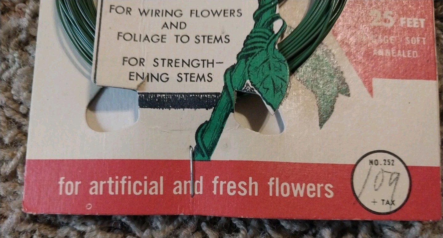 Vintage Garden Club Florists’ Wire For Artificial And Fresh Flowers Florist Wire
