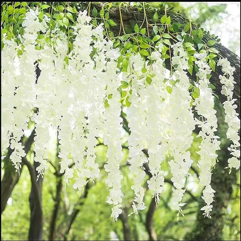 High Quality Silk Hanging Flower Table Backdrops Beautiful Wisteria Flowers Note