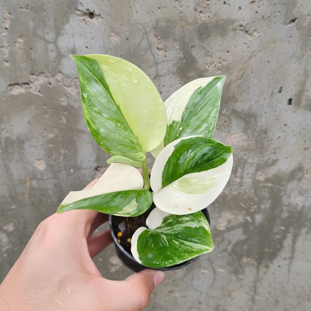 Scindapsus Treubii Monnlight Variegated – Rare Aroid Vine – Collector Aroid