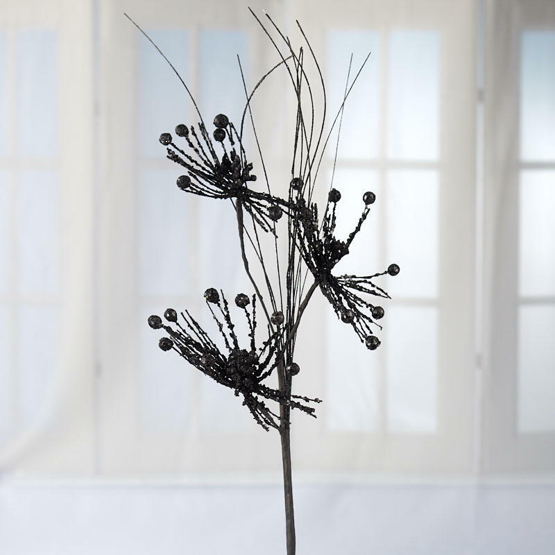 Factory Direct Craft Decorative Black Glitter Starburst Spray | for Indoor