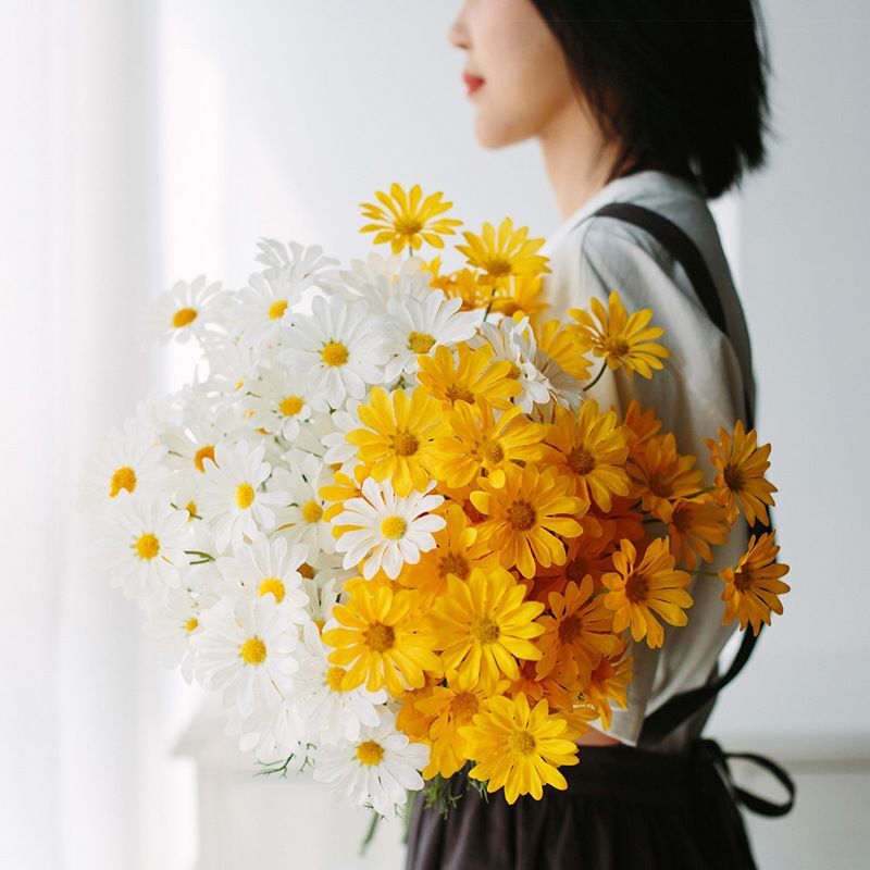 Artificial Chamomile Flower Bouquet For Pot Vase Office / Home Garden Decor NEW