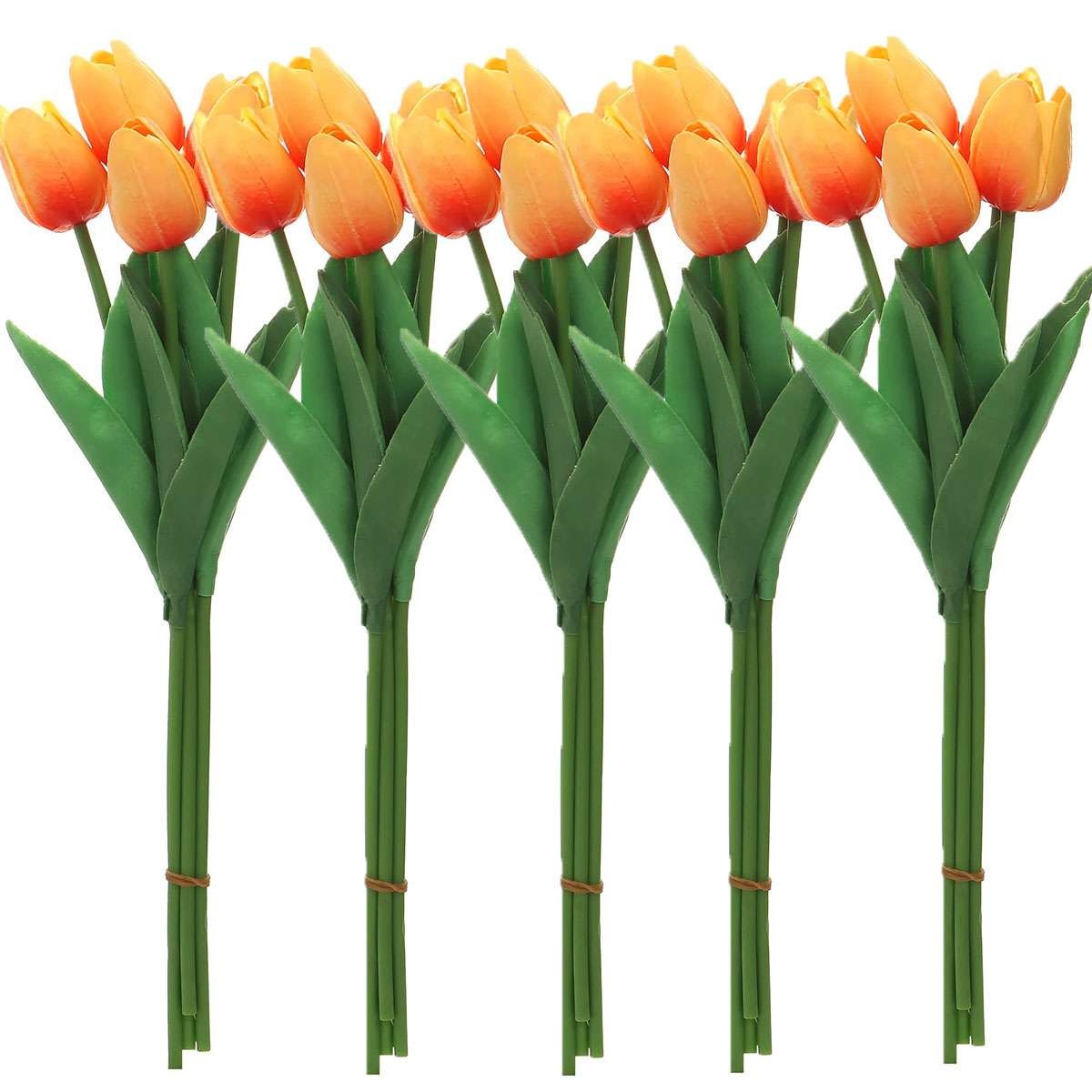 25 PACK Artificial Tulips Real Touch Bridal Home Wedding Party Festival Decor US