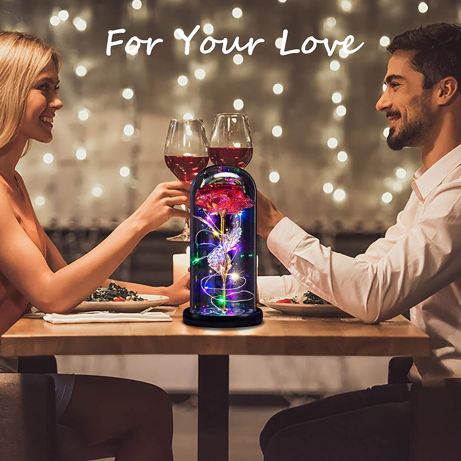 Eternal Rose Flower LED Enchanted Rose Galaxy Girlfriend Mother’s Day Gift