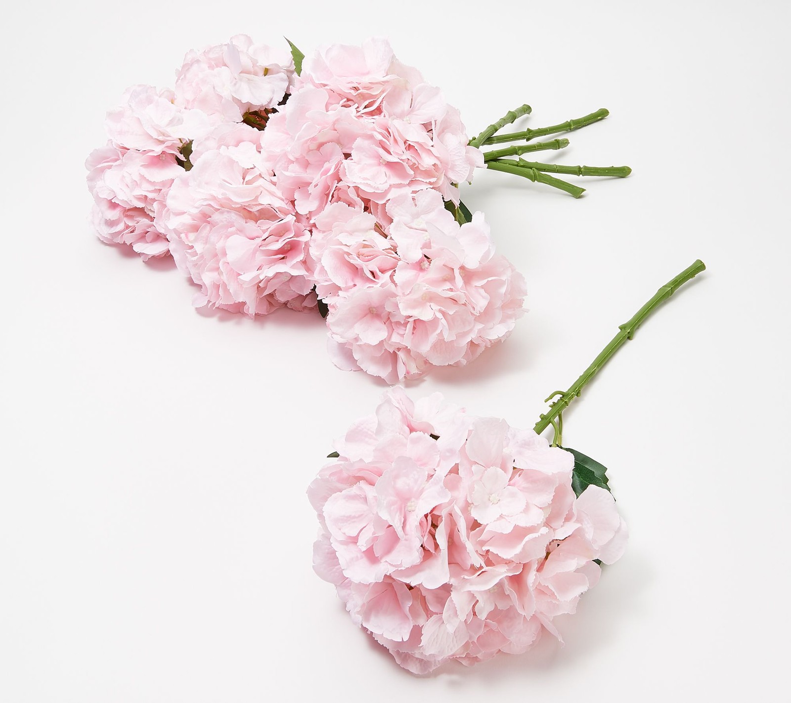 Grand Hydrangea Floral Stem Arrangement in Hampton Vase by Peony in Pink