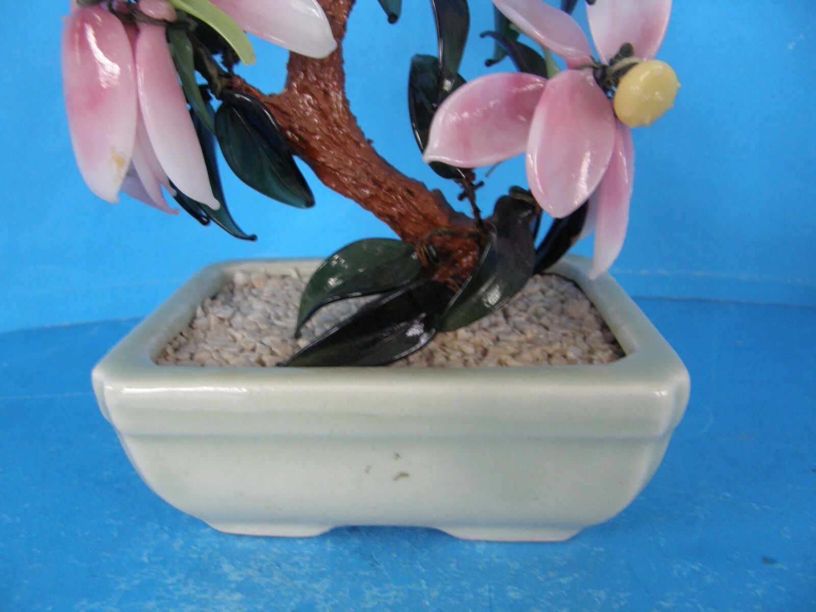 7″ PINK SEASHELLS FLOWERS IN DECORATIVE PLANTER