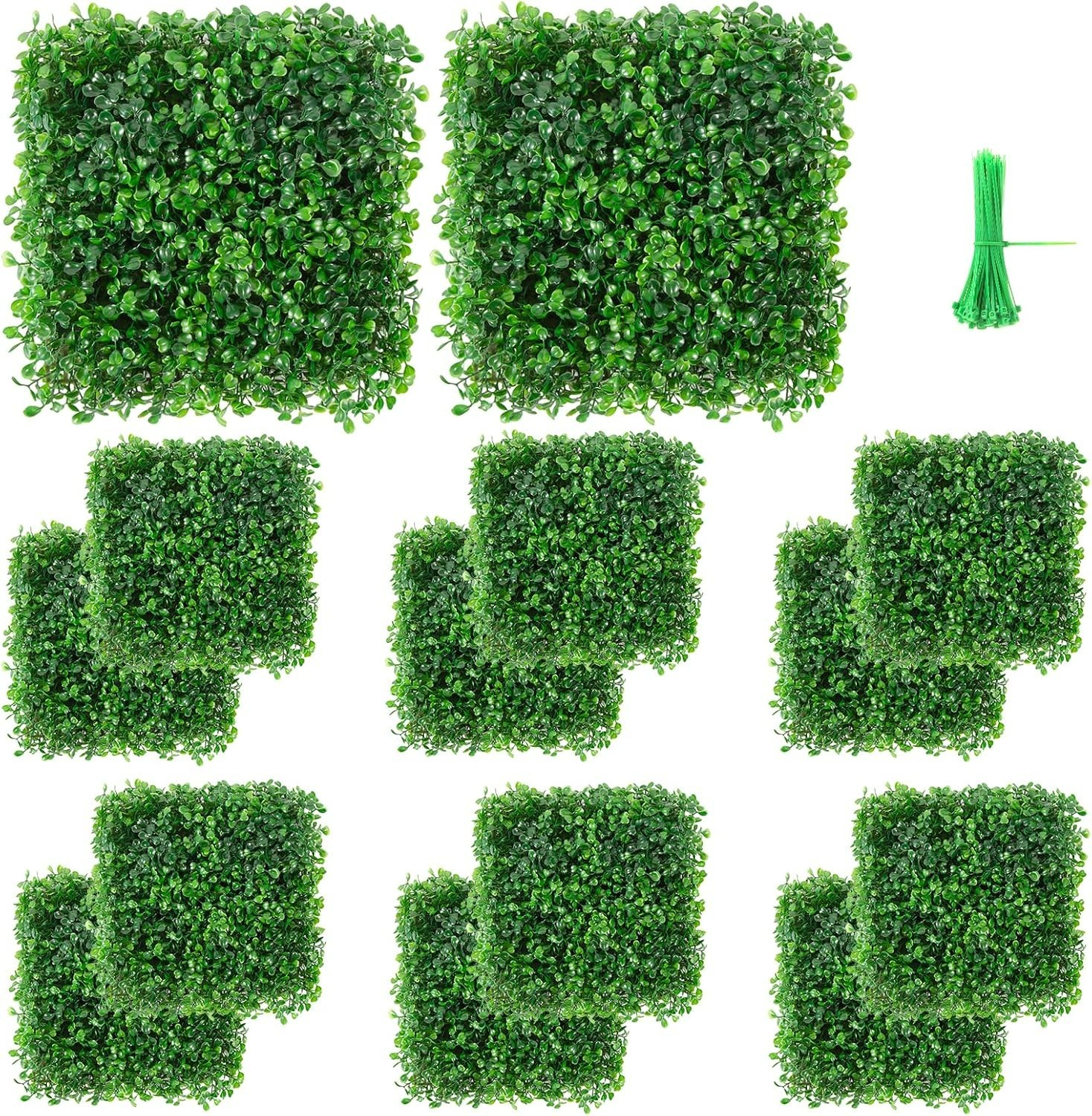Versatile Artificial Boxwood Hedges – 12 Panels for Privacy & Aesthetic Appeal