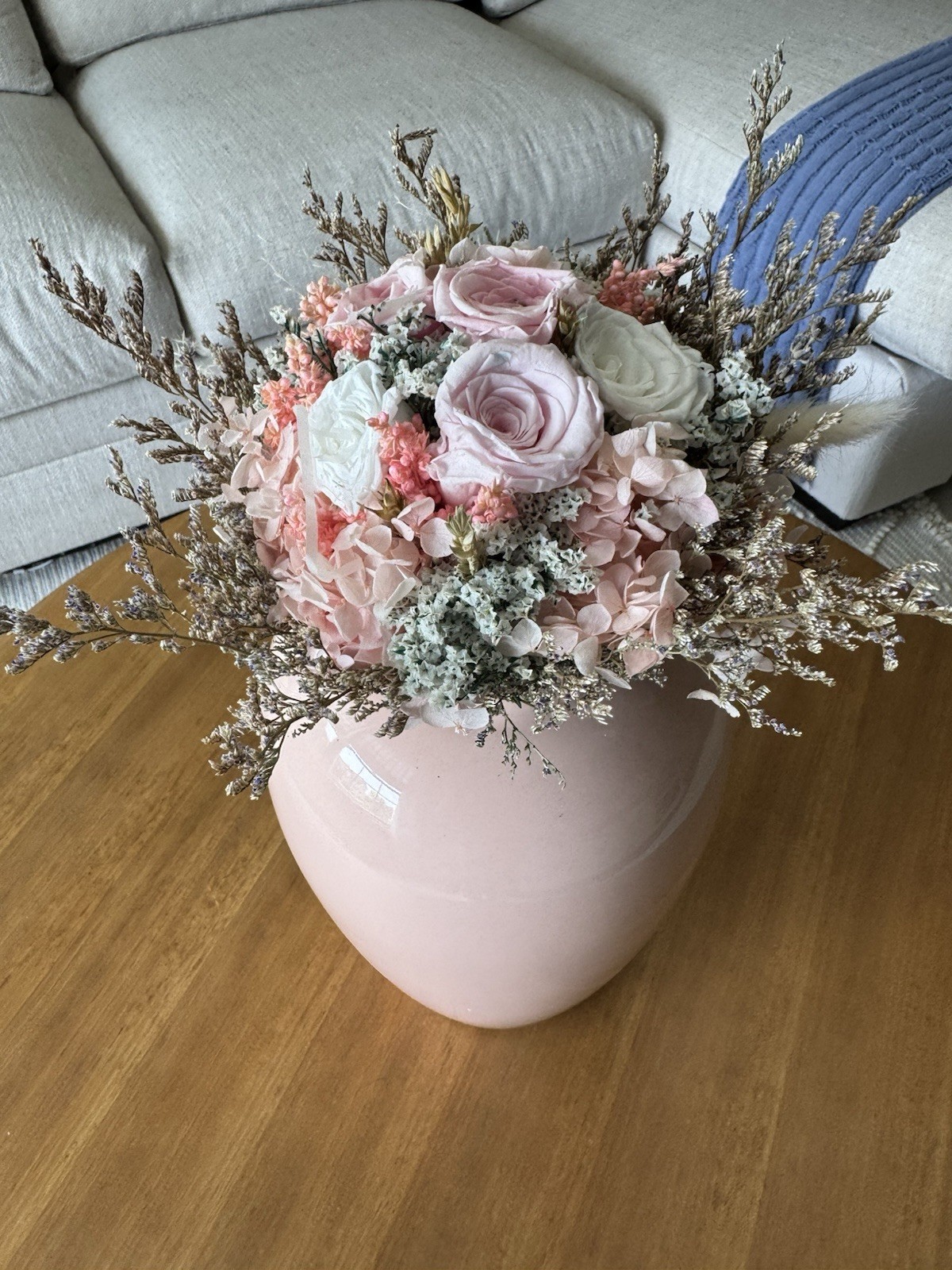 Preserved Flowers Bucket, Bridal Bucket, Preserved Flowers Gift