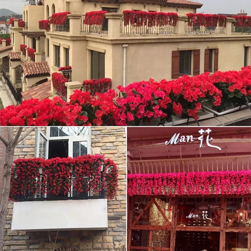 80/90cm Artificial Violet Hanging Flowers Wall Decor Silk Flower Vines For Home