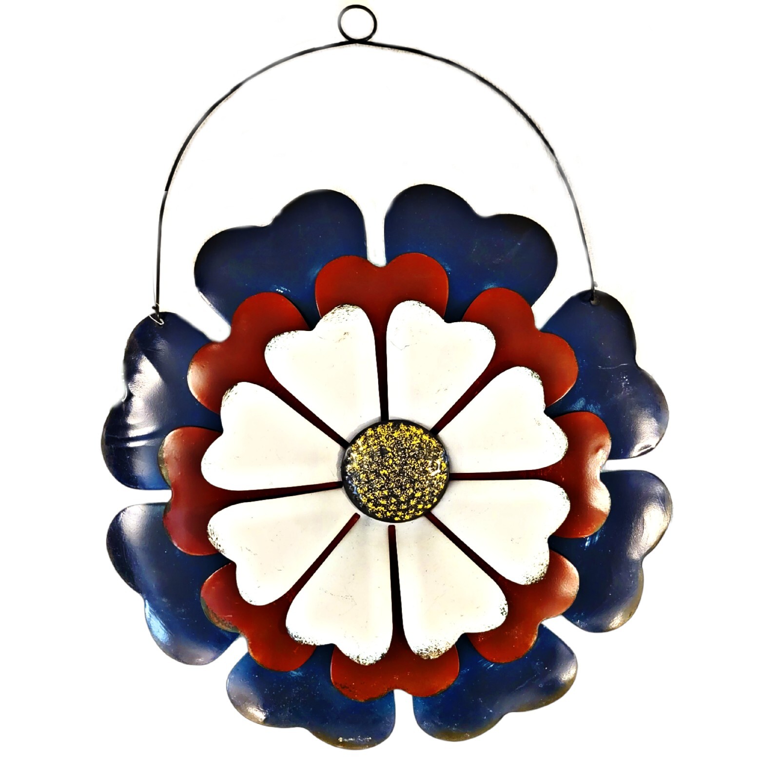 Patriotic Decorative door Flower Brushed USA MEMORIAL DAY AMERICAN Home garden