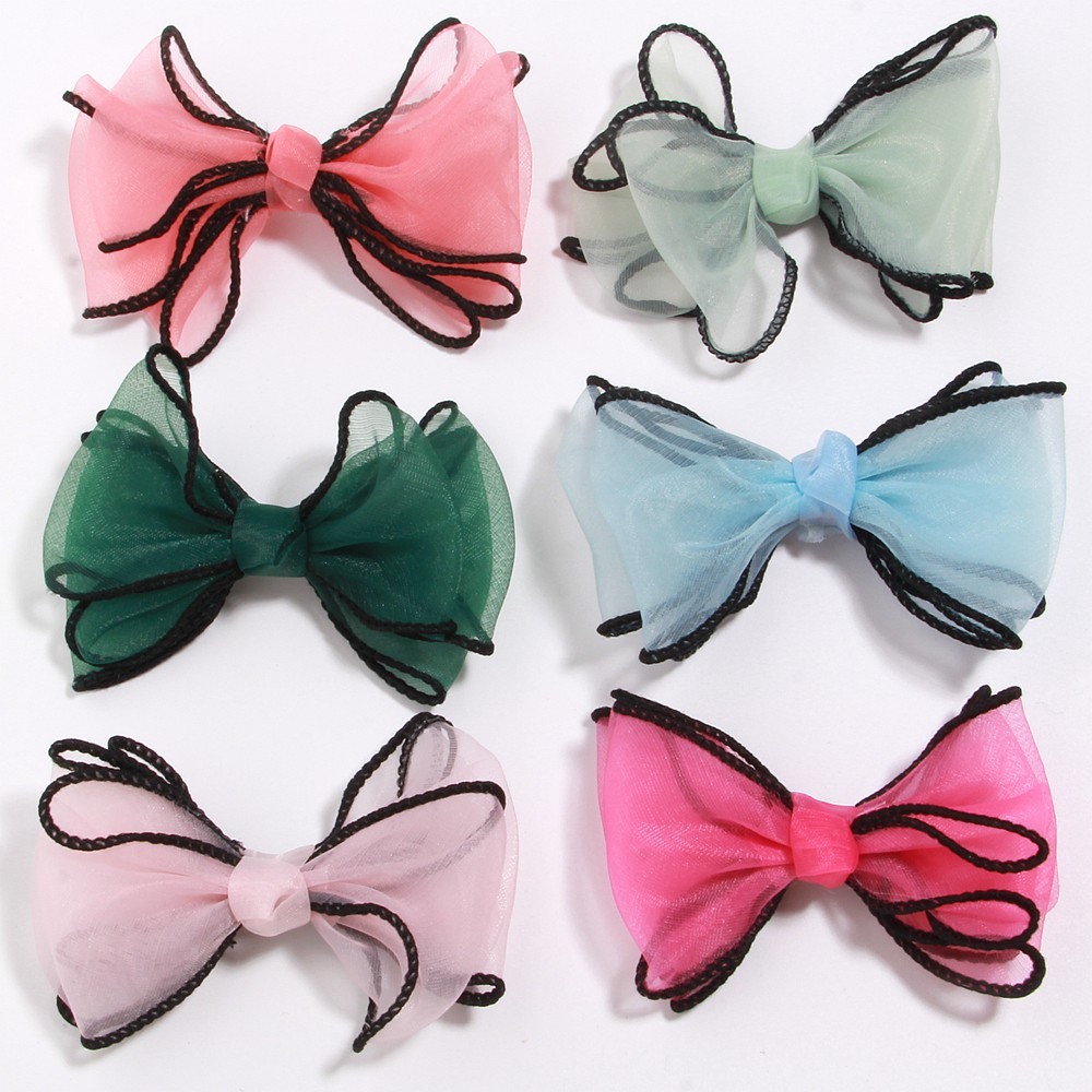 8.5cm Yarn Bows Organza Ribbon Bow Flowers for Bouquet Gift Wrapping Handwork
