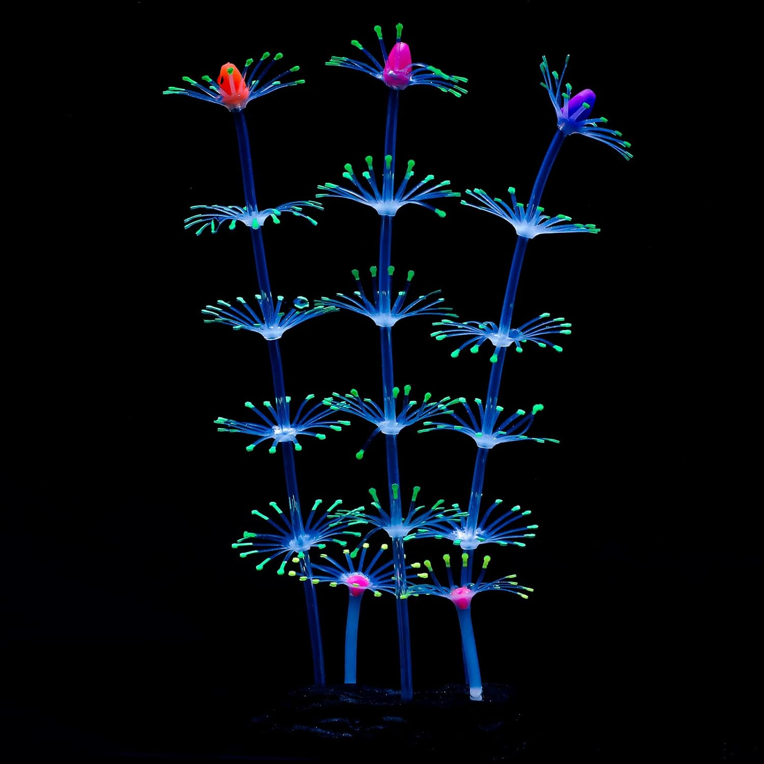 Strip Coral Plant Ornament Glowing Effect Silicone Artificial Decoration for Fis
