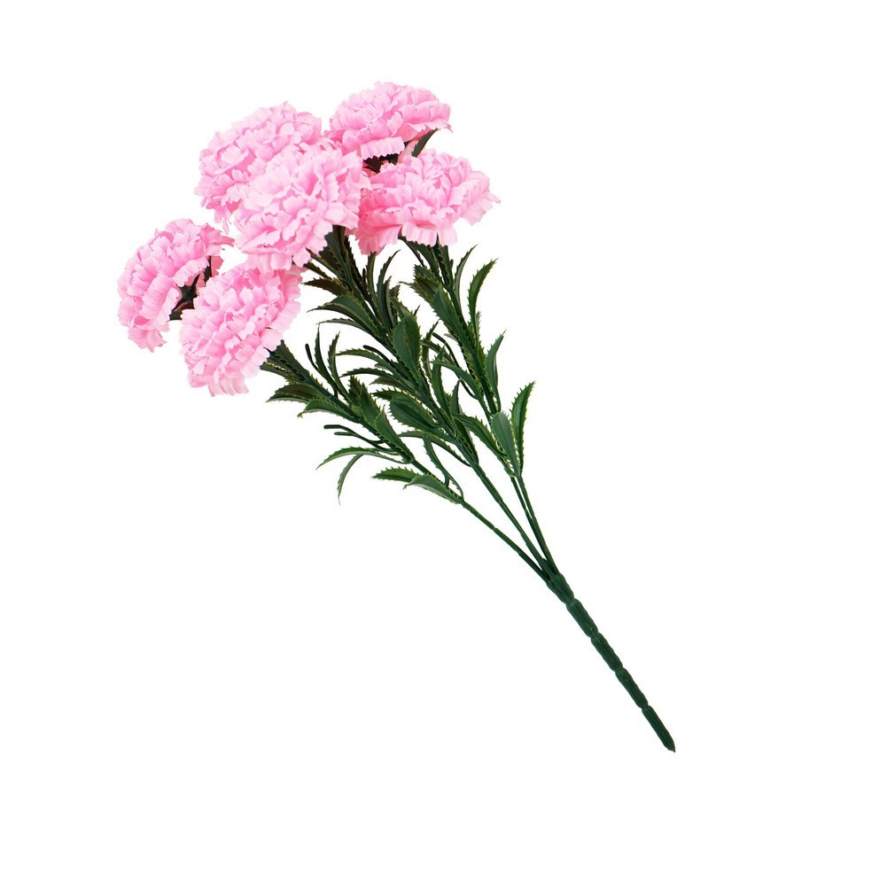 Carnation Plastic Artificial Flower Bouquet 7 Heads 42cm for Home Bedroom Decor