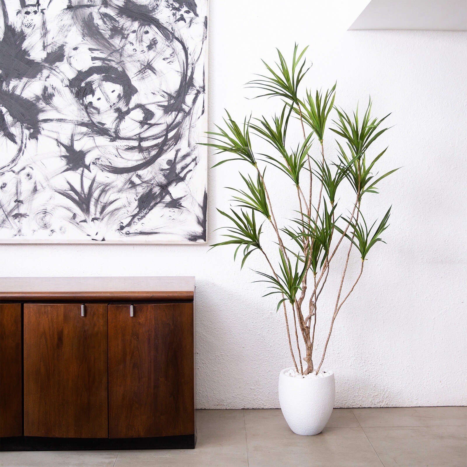 6’ Artificial Dracaena Tree with Real Touch Leaves Home Decor. Retail $289