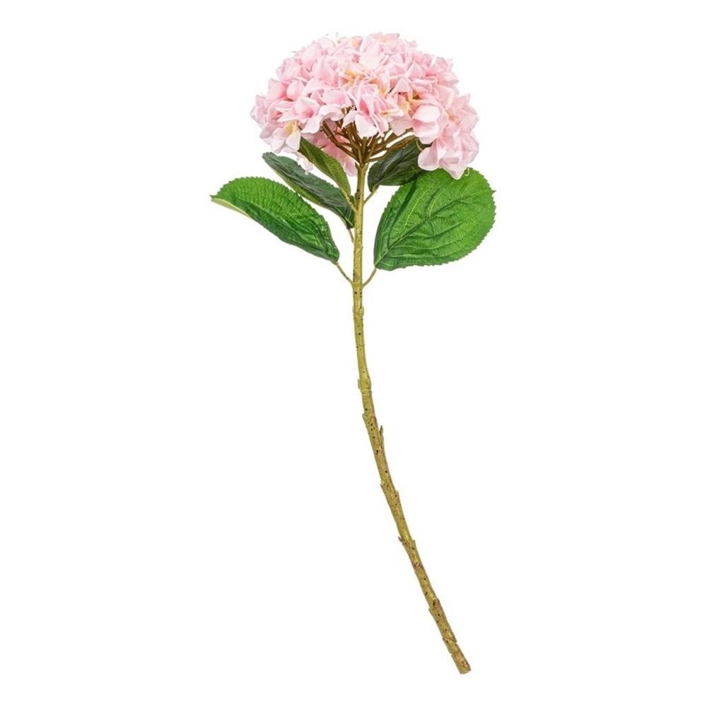 Vickerman 30″ Baby Pink Large Artificial Hydrangea with leaves on Stem.