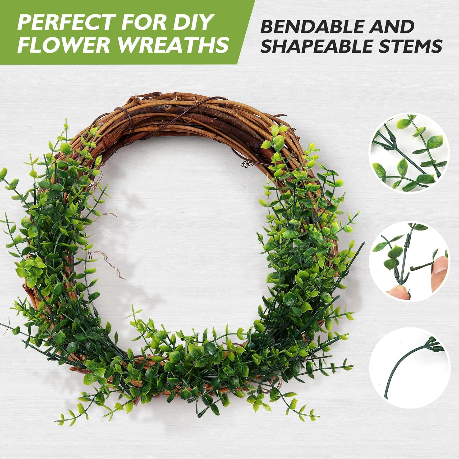 14 Bundles Artificial Grass UV Resistant for Patio Outdoors Fake Faux Silk Plant