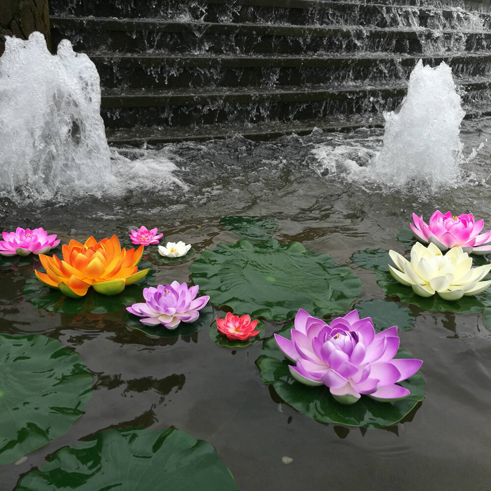 5Pcs Water Lillies Ponds DIY Floral Simulation Artificial Plant Flowers Decor