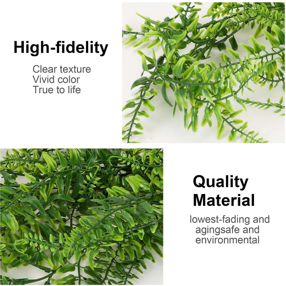 2PCS Artificial Hanging Plants Fake Ivy Faux Greenery Vine Leaves Indoor Outdoor