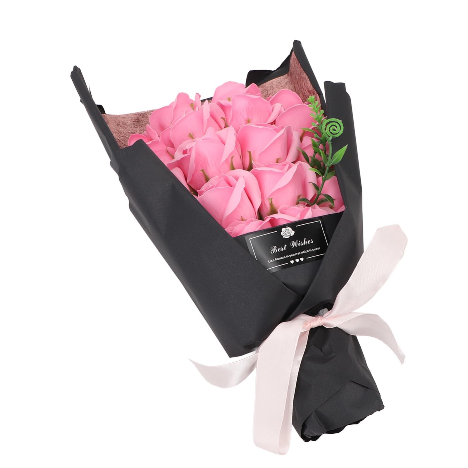 18 Pcs Eternal Pink Rose Soap Flower Bouquet Valentines Day Girlfriend Wife Gift