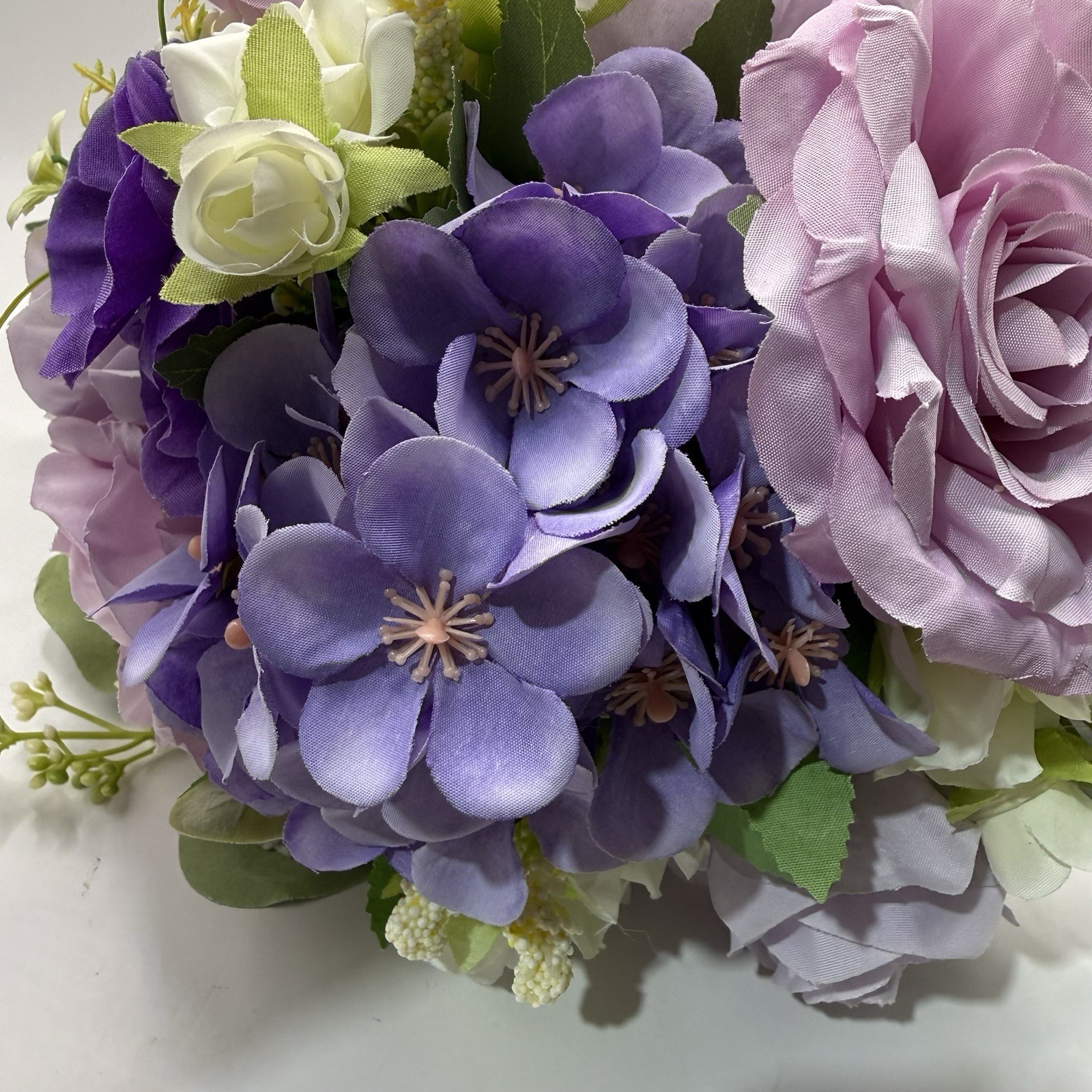 Wedding Bouquet Bride Bridal Bridesmaid Centerpiece Artificial Flowers Lilac