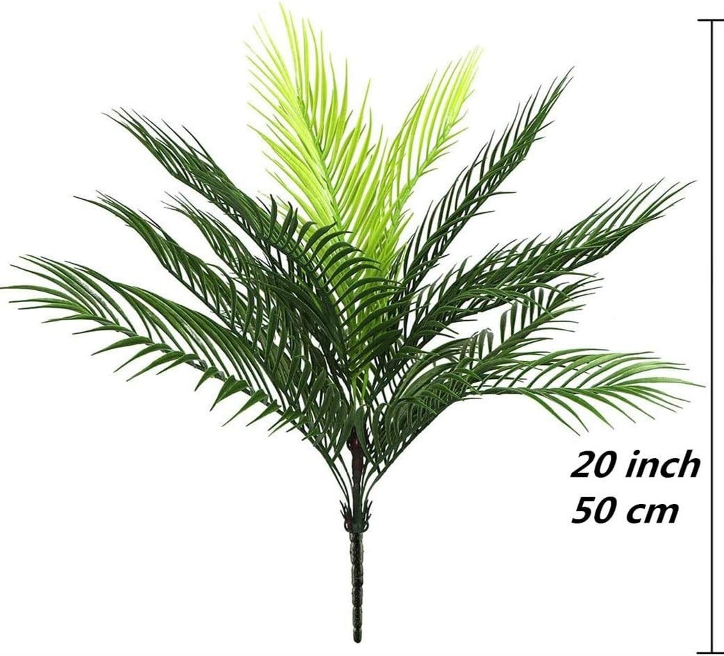 Elegant 20-Inch Artificial Palm Tree – UV Resistant Faux Tropical Plants, 2 Pack