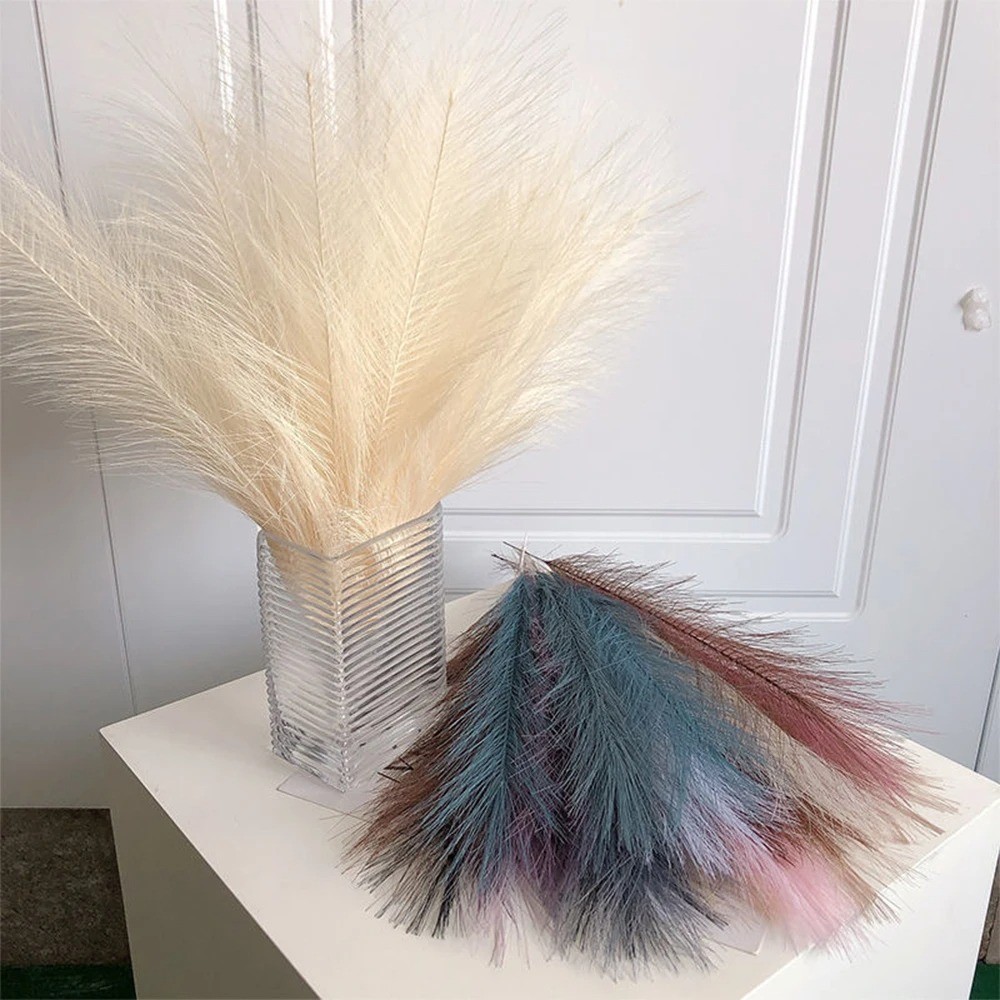 5/10/20PCS Artificial Pampas Grass Boho Wedding Party Home dcor Fluffy Reed 42CM
