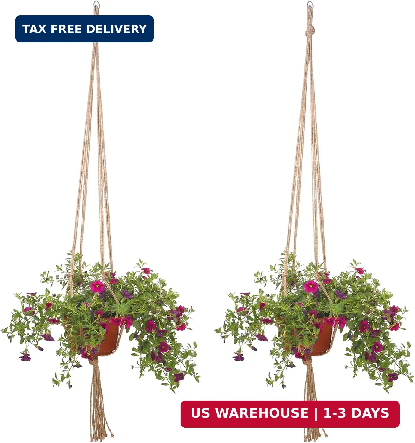 EBOOT 2 Pack 48 Inch Large Macrame Plant Hanger Rope to Hang Flower Pot Plant Ho