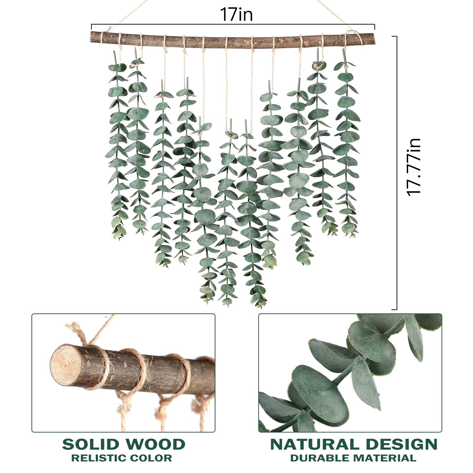 Eucalyptus Wall Hanging Artificial 17.7in