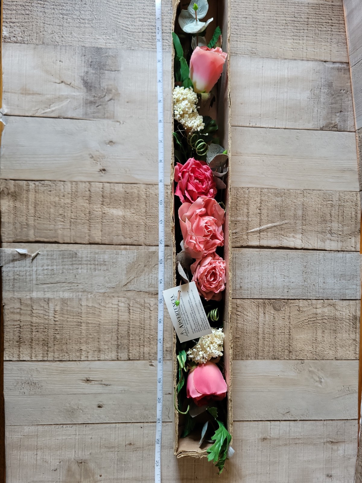 Home Interiors Pink Faux Silk Roses Swag Floral Bouquet New In Box Vintage Rose