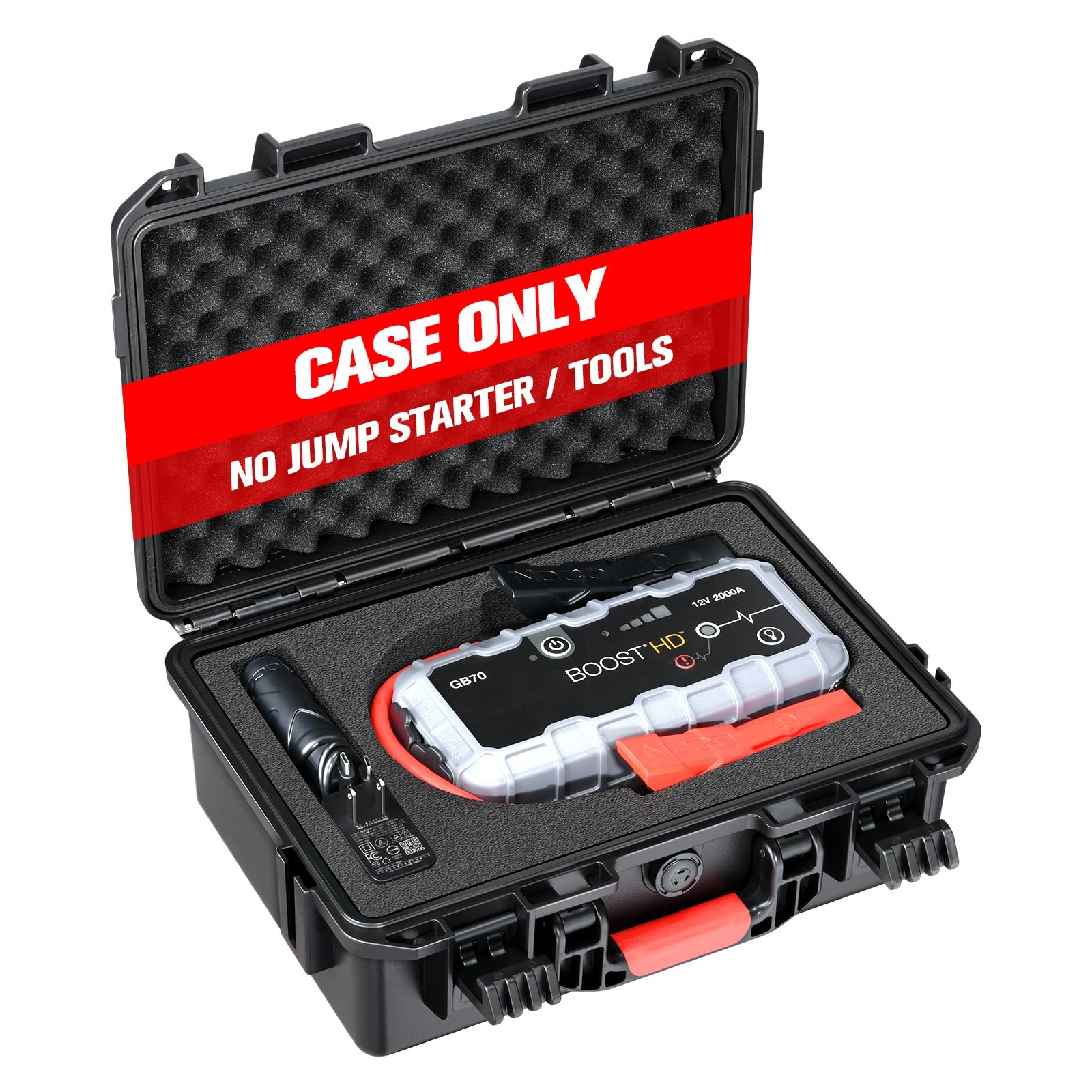 Case for NOCO Boost X GBX75 GB70 – Waterproof Carrying with Custom black
