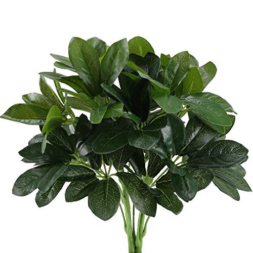 Artificial Shrubs Plants Fake Silk Schefflera Bushes Real Touch Fauxery Green